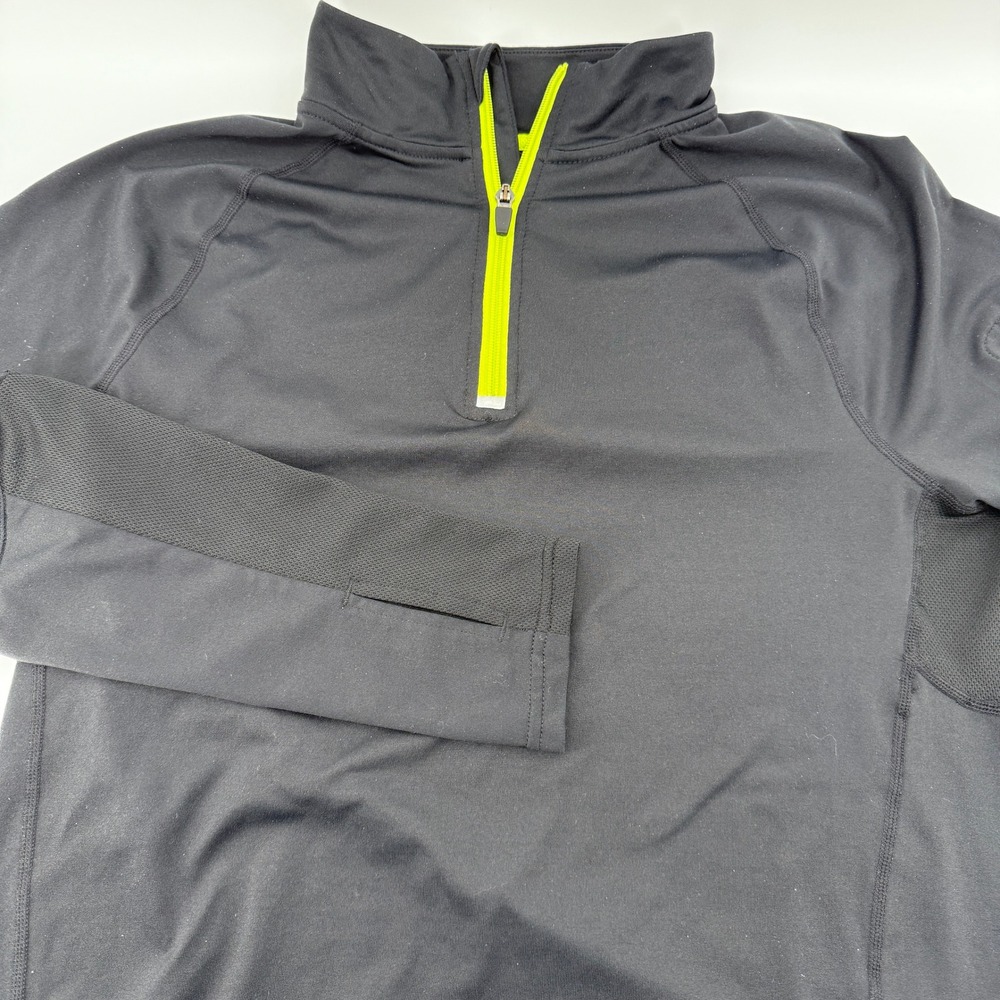 FILA Sport Quarter Zip Shirt Mens M Running Long Sleeve Performance Black